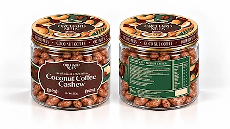 Hạt điều tẩm vị Cà Phê Cốt Dừa Orchard Nuts hộp nhựa 120g