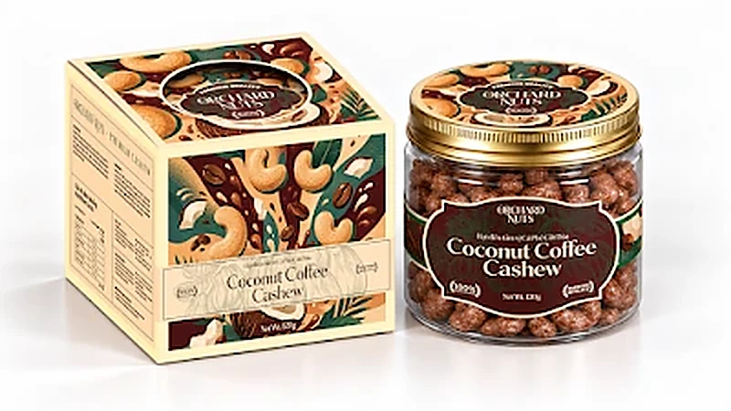 Hạt điều tẩm vị Cà Phê Cốt Dừa Orchard Nuts hộp giấy 120g